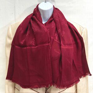 VG TChristian Dior Soft 100% Silk Scarf Rayon/Satin 66"X 20" Bugendy  Fringe( 23